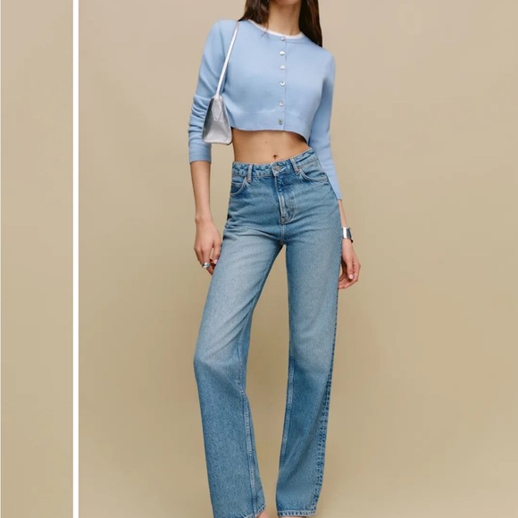 Reformation cashmere cropped cardigan NWT - Picture 3 of 4